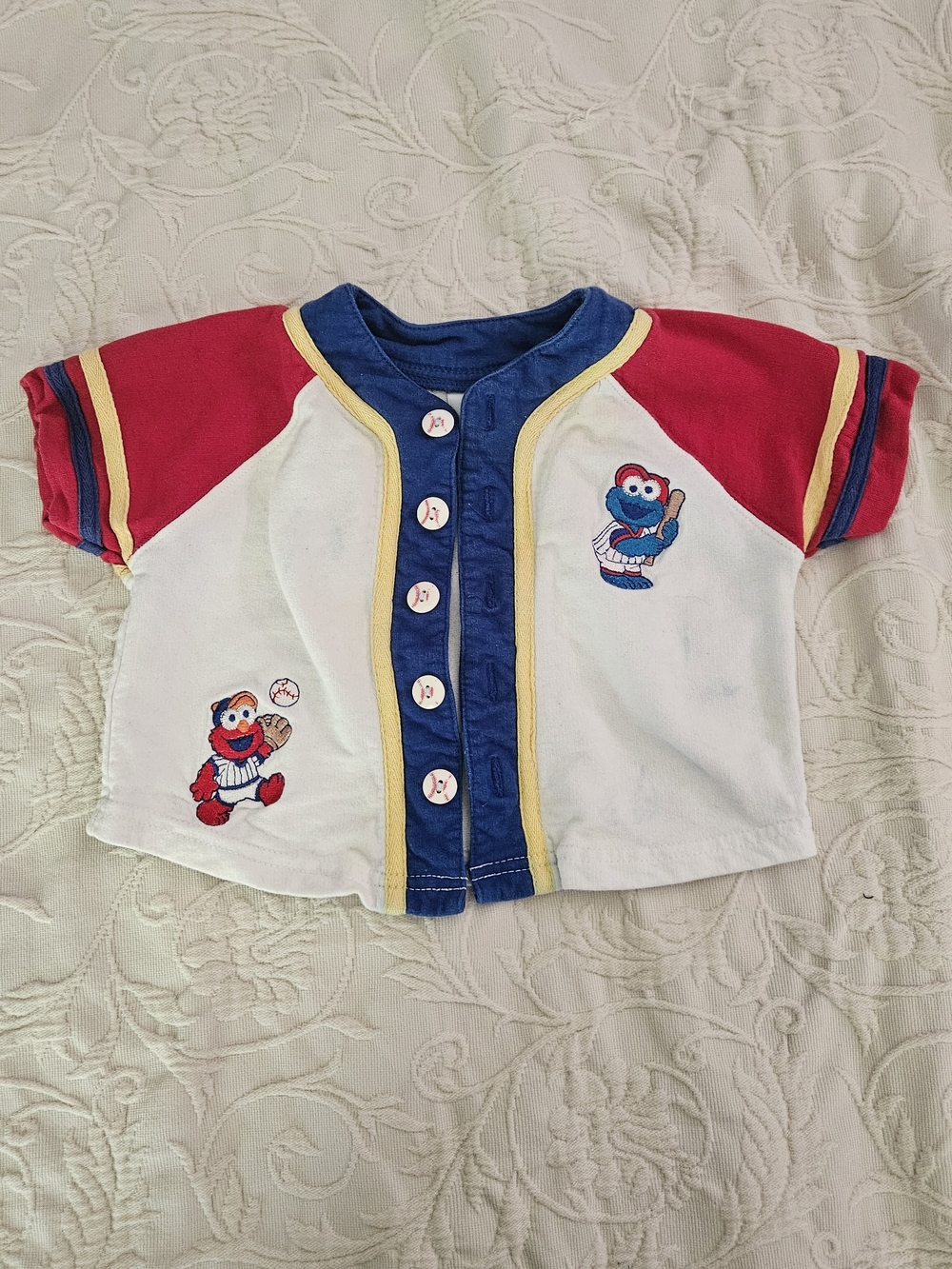 Vintage Sesame Street Toddler Baseball Button-Up